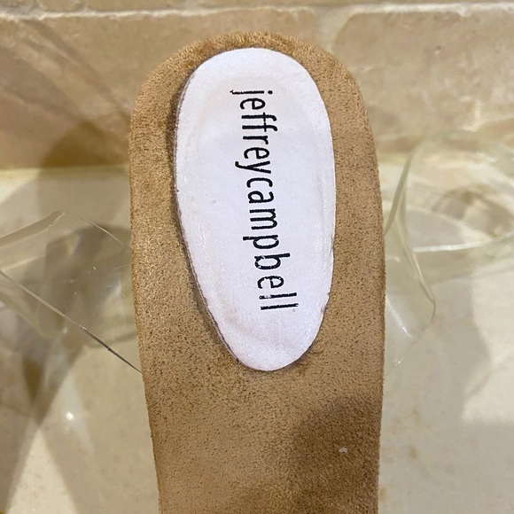 JEFFREY CAMPBELL Clear Ankle Strap Sandals Sz8 - Picture 4 of 5